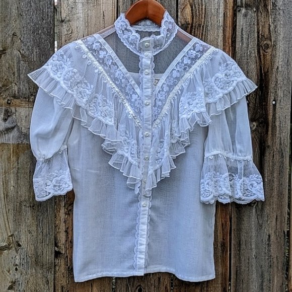 Gunne Sax Tops - Vintage Gunne Sax Jessica's Gunnies Blouse S